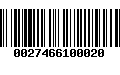 Código de Barras 0027466100020