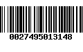 Código de Barras 0027495013148