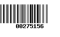 Código de Barras 00275156