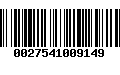 Código de Barras 0027541009149