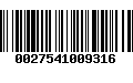 Código de Barras 0027541009316