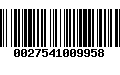 Código de Barras 0027541009958