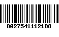 Código de Barras 0027541112108