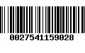 Código de Barras 0027541159028