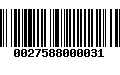 Código de Barras 0027588000031