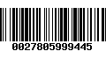 Código de Barras 0027805999445