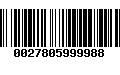 Código de Barras 0027805999988