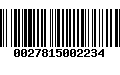 Código de Barras 0027815002234