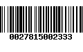 Código de Barras 0027815002333