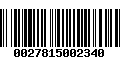 Código de Barras 0027815002340