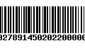 Código de Barras 00278914502022000008