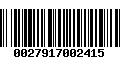 Código de Barras 0027917002415