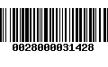 Código de Barras 0028000031428