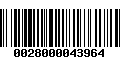 Código de Barras 0028000043964