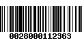 Código de Barras 0028000112363