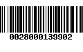 Código de Barras 0028000139902