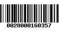 Código de Barras 0028000160357