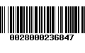 Código de Barras 0028000236847