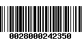 Código de Barras 0028000242350