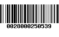 Código de Barras 0028000250539