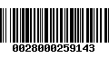 Código de Barras 0028000259143