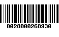 Código de Barras 0028000268930