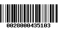 Código de Barras 0028000435103