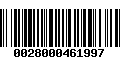 Código de Barras 0028000461997