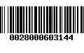 Código de Barras 0028000603144