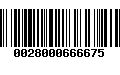 Código de Barras 0028000666675