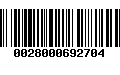 Código de Barras 0028000692704