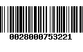 Código de Barras 0028000753221