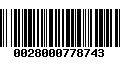 Código de Barras 0028000778743