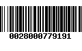 Código de Barras 0028000779191