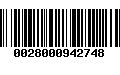 Código de Barras 0028000942748