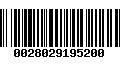 Código de Barras 0028029195200