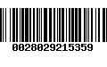 Código de Barras 0028029215359