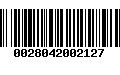 Código de Barras 0028042002127