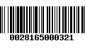 Código de Barras 0028165000321