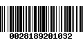 Código de Barras 0028189201032