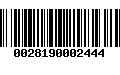 Código de Barras 0028190002444