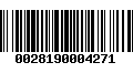 Código de Barras 0028190004271