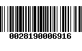 Código de Barras 0028190006916