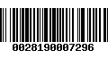 Código de Barras 0028190007296