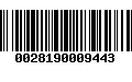 Código de Barras 0028190009443