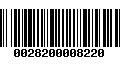 Código de Barras 0028200008220