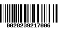 Código de Barras 0028239217006