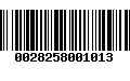 Código de Barras 0028258001013