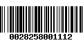 Código de Barras 0028258001112