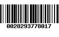 Código de Barras 0028293778017